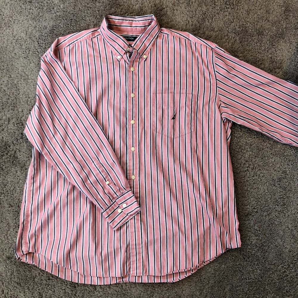 Nautica Bo's Two-Ply Cotton Button Down Shirt XXL - Picture 5 of 10